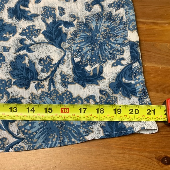 D’Allaird’s Vintage Office Blouse, Lightweight, Opaque, Long Sleeve, Blues - Picture 7 of 10